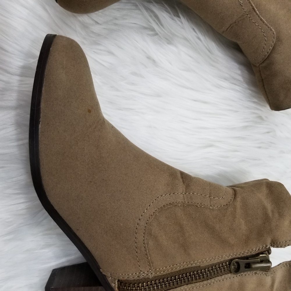 APT.9 Tan and Brown Heel Ankle Boots - Picture 10 of 16